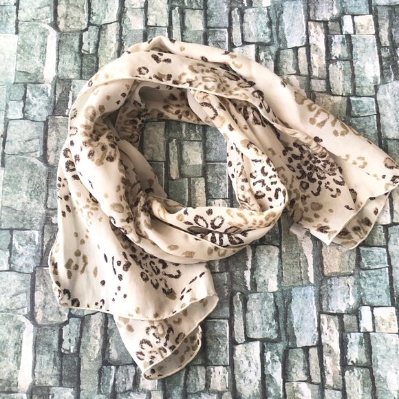 Accessories - Spotted Print Semi Sheer Scarf